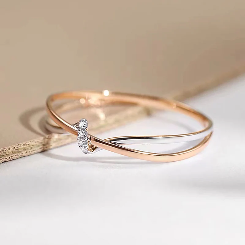 Elegant Twist Duo-Tone Ring - Image 4