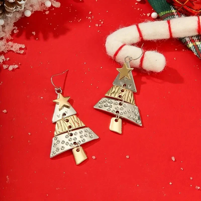 Festive Tree Dangle Earrings - Image 2