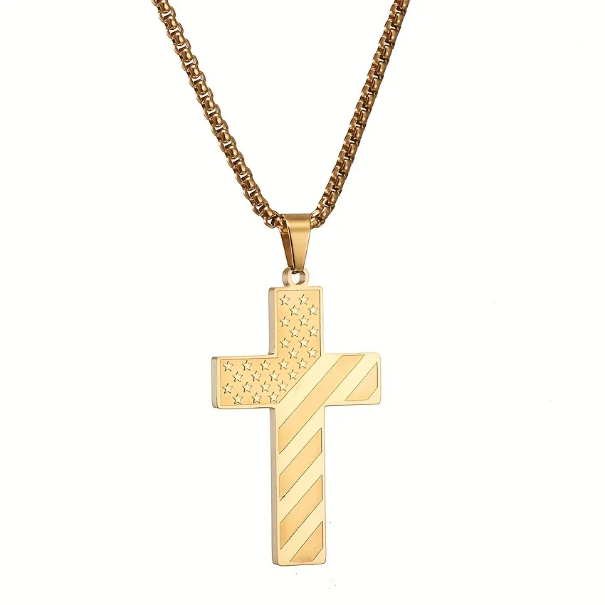 Flag Cross Verse Necklace - Image 2