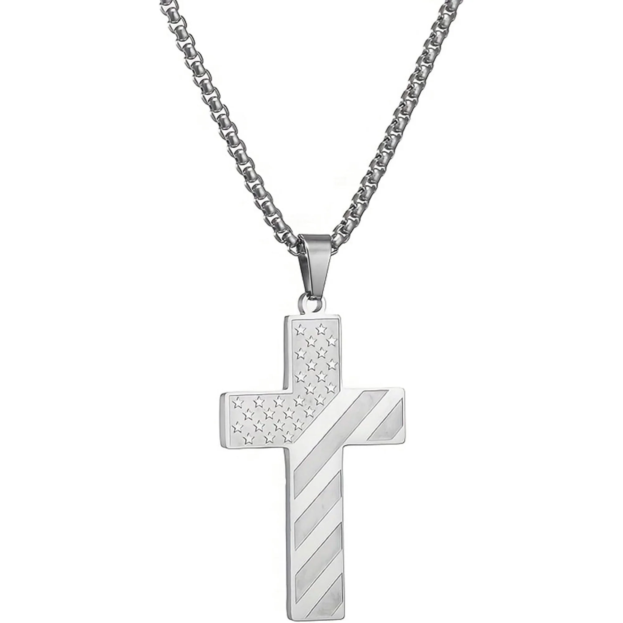 Flag Cross Verse Necklace - Image 3