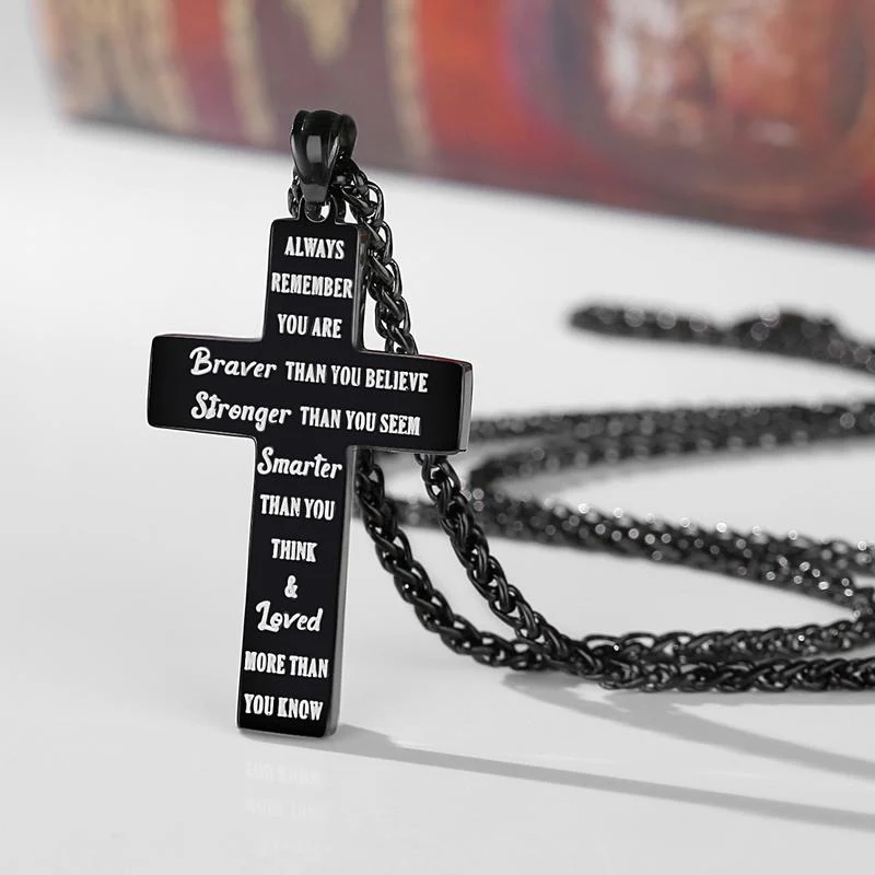 Flag Cross Verse Necklace - Image 4