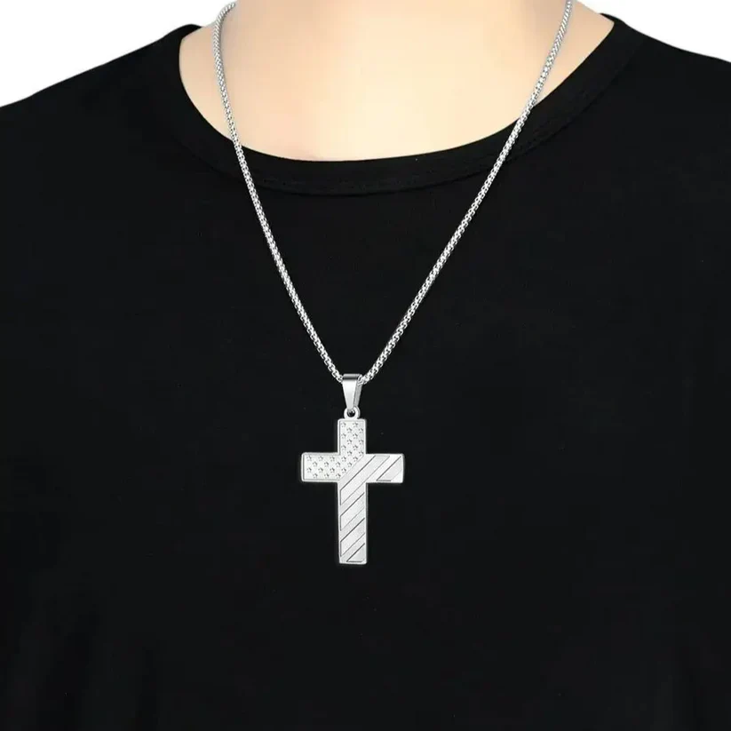 Flag Cross Verse Necklace - Image 5