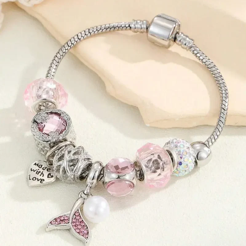 Floral Rhinestone Bracelet - Image 3