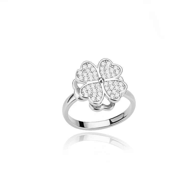 Four Leaf Clover Spinner Ring - Image 2