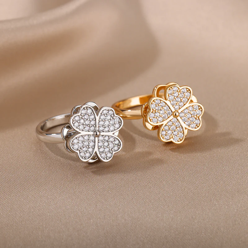 Four Leaf Clover Spinner Ring - Image 4