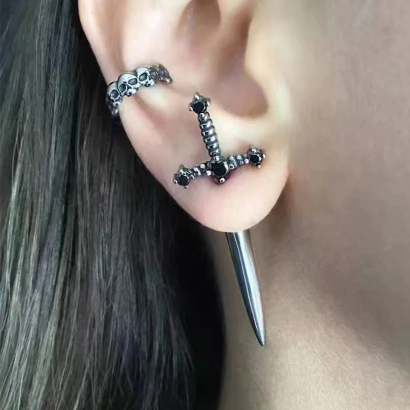 Gem Sword Stud Earrings - Image 4