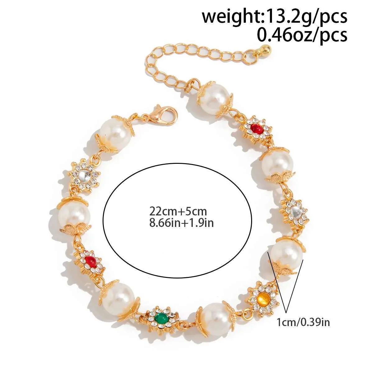 Gemstone Pearl Charm Bracelet - Image 5