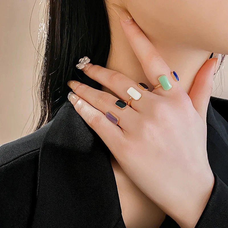 Geometric Dripping Shapes Ring - Image 5