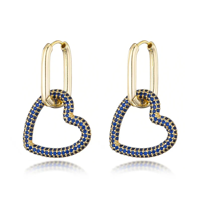 Geometric Hearts Hoop Earrings - Image 11