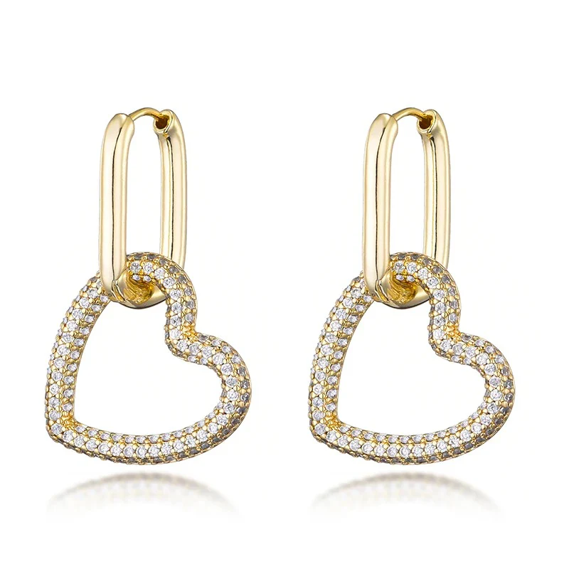 Geometric Hearts Hoop Earrings - Image 12