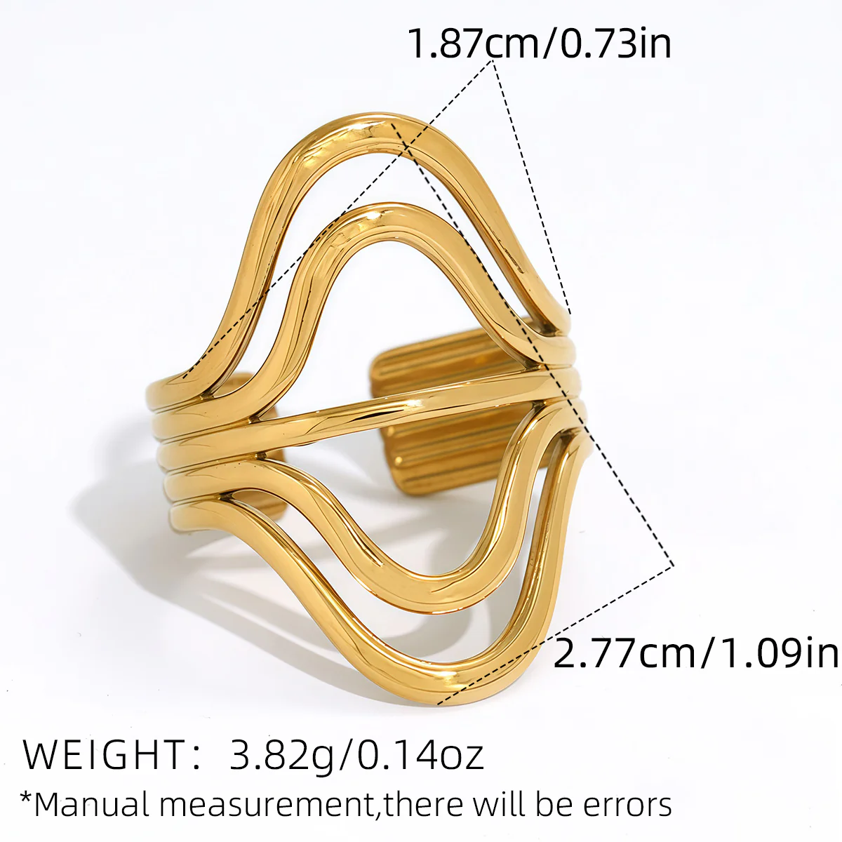 Geometric Irregular Stacking Ring - Image 2