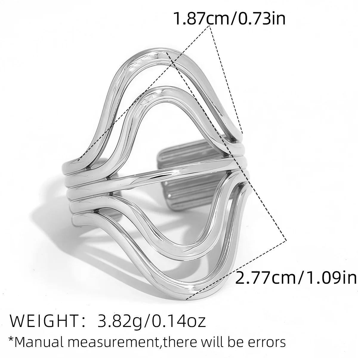 Geometric Irregular Stacking Ring - Image 3