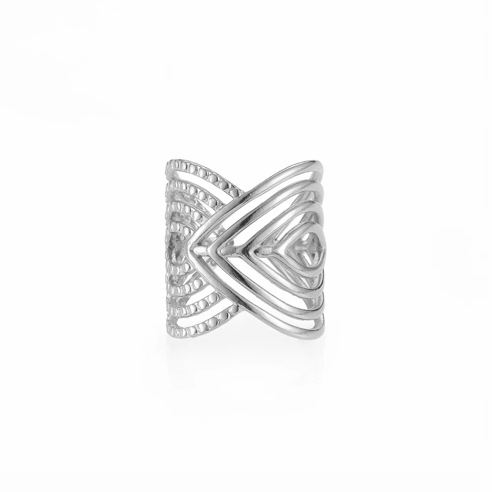 Geometric Layered Statement Ring - Image 3