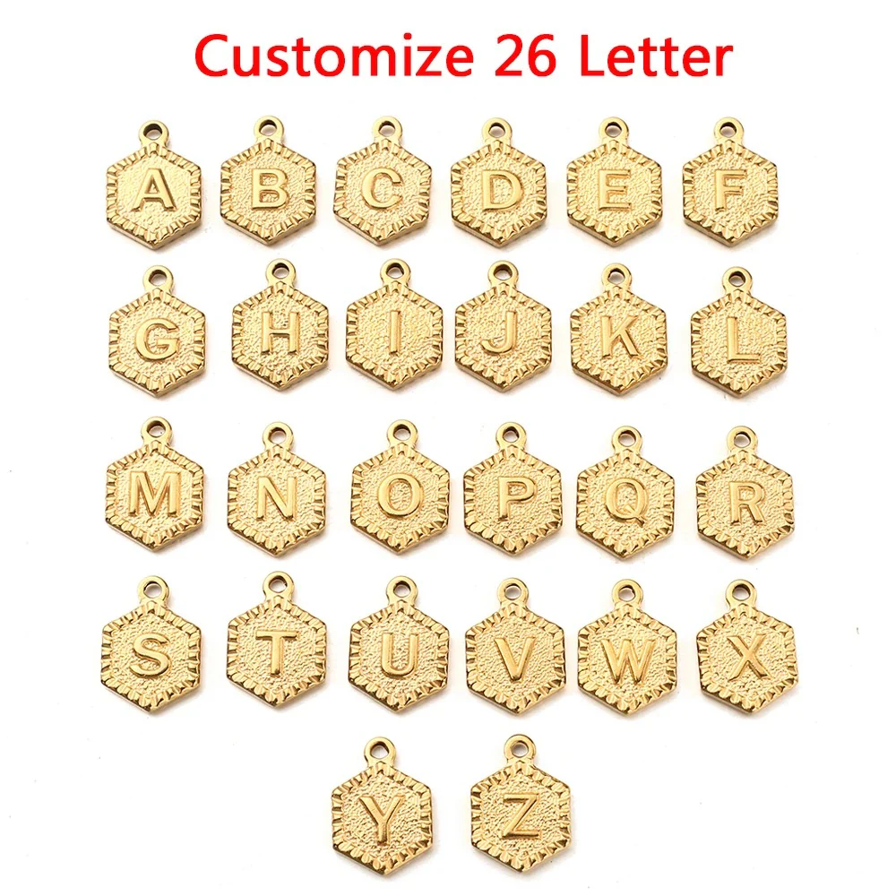 Geometric Tag Initial Toggle Necklace - Image 3