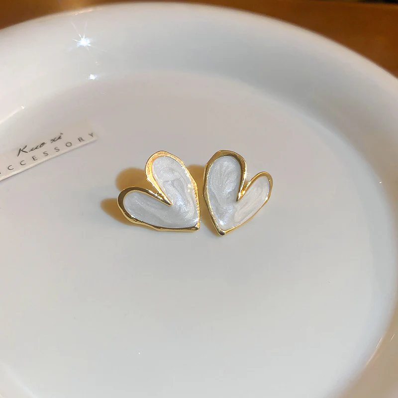 Glitter Heart Stud Earrings - Image 4