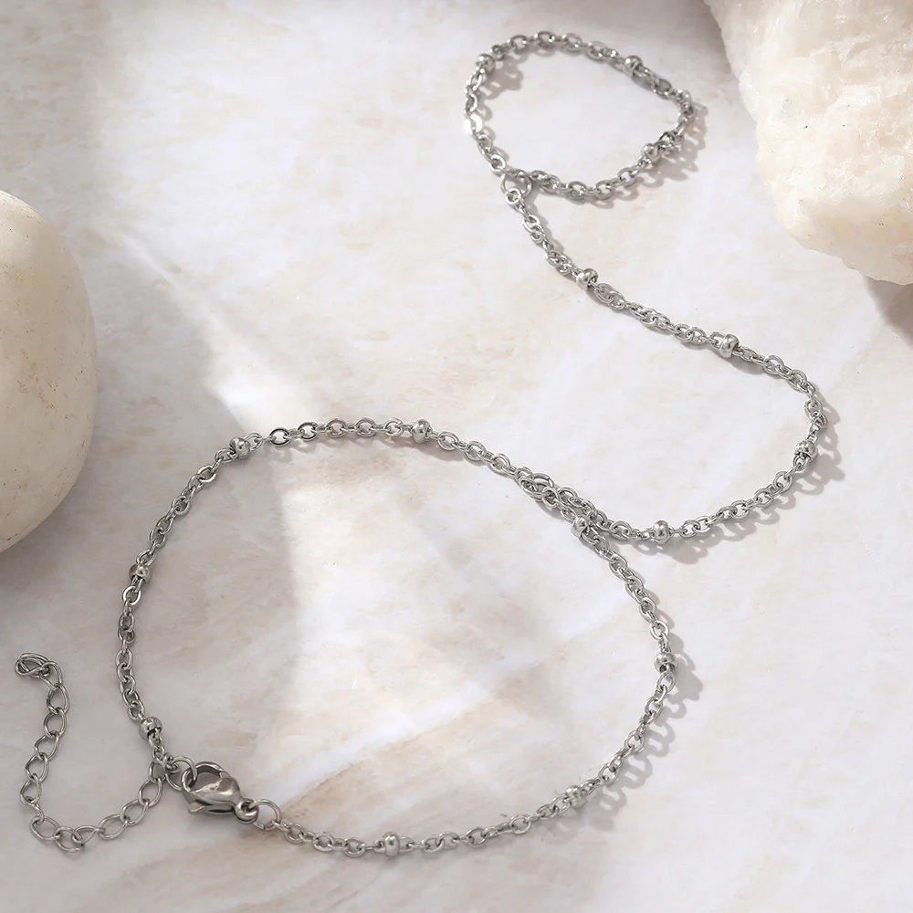 Gold Beaded Hand Chain Bracelet - Image 3