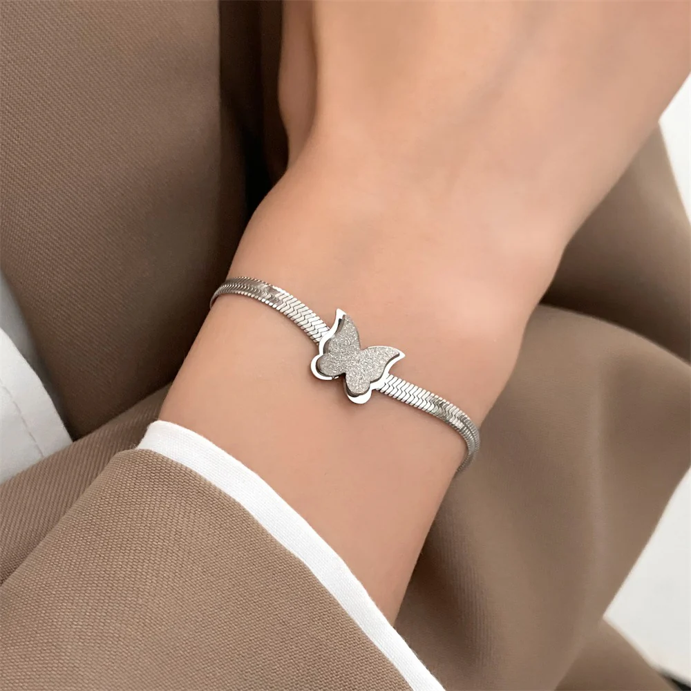 Gold Butterfly Charm Bracelet - Image 2