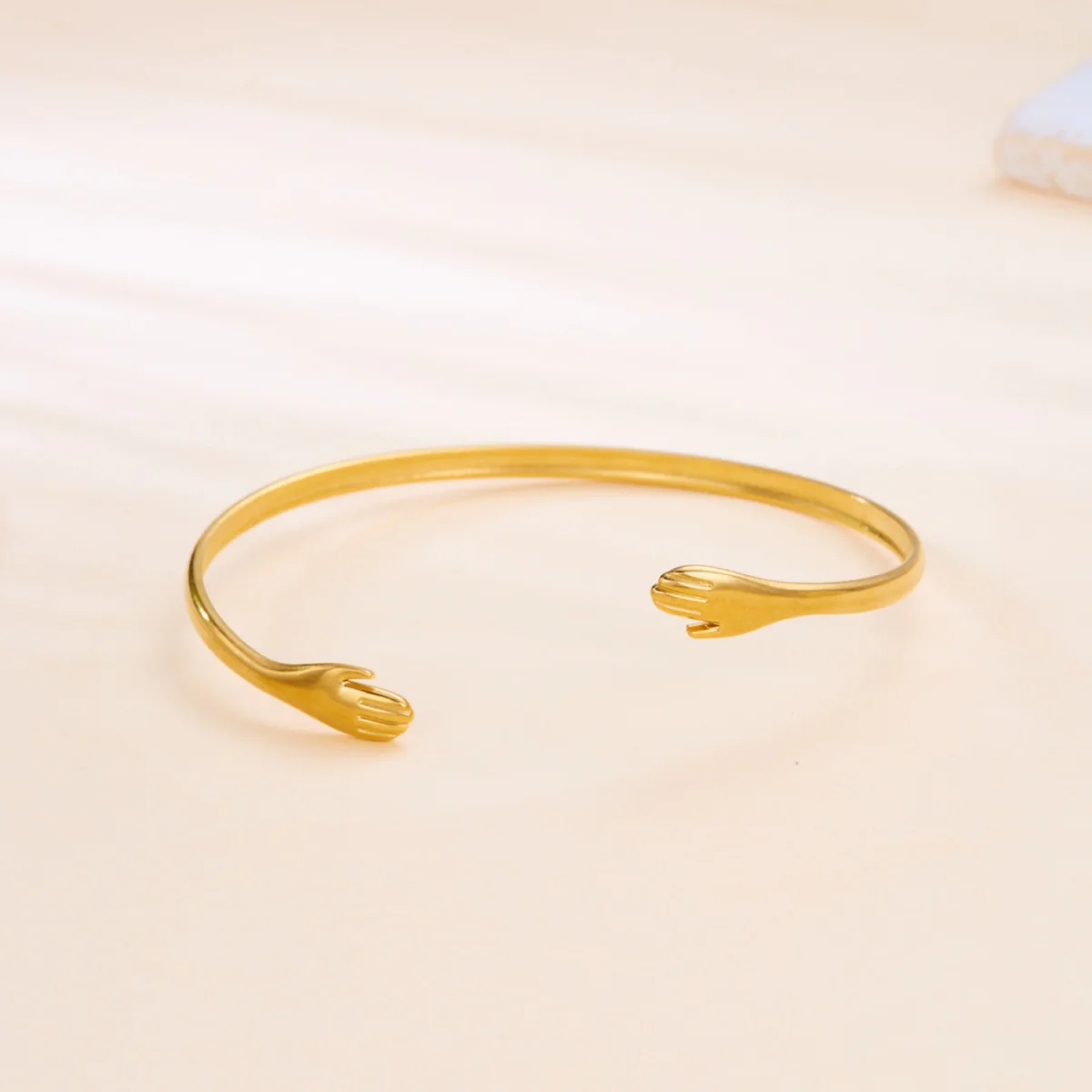 Gold Hug Open Cuff Bracelet - Image 3