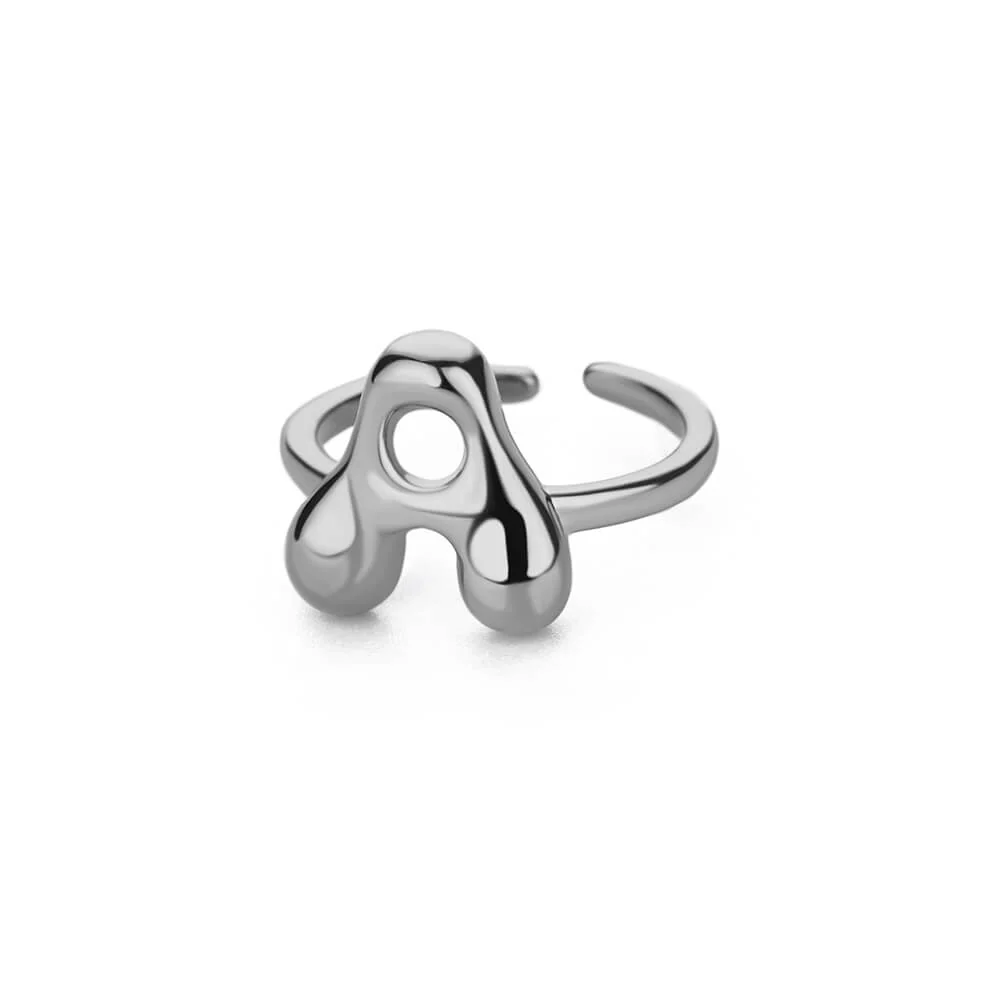 Gold Initial Statement Ring - Image 26