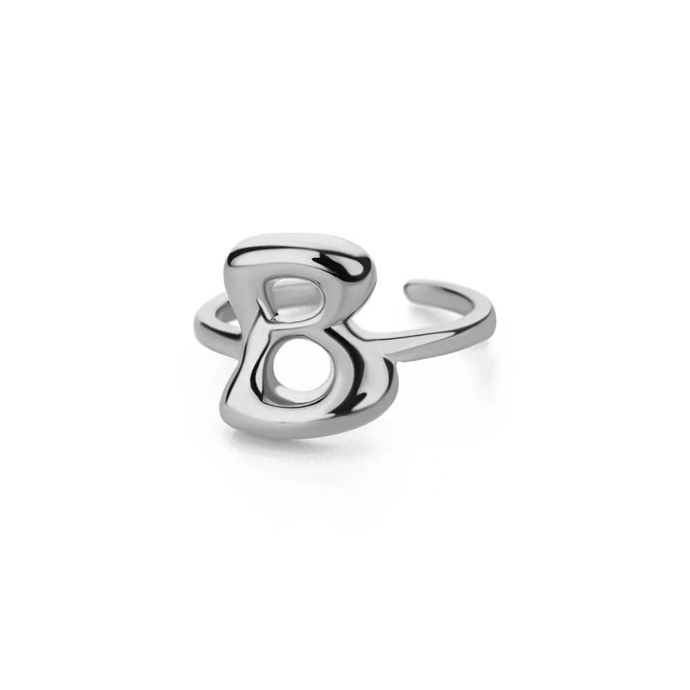Gold Initial Statement Ring - Image 27