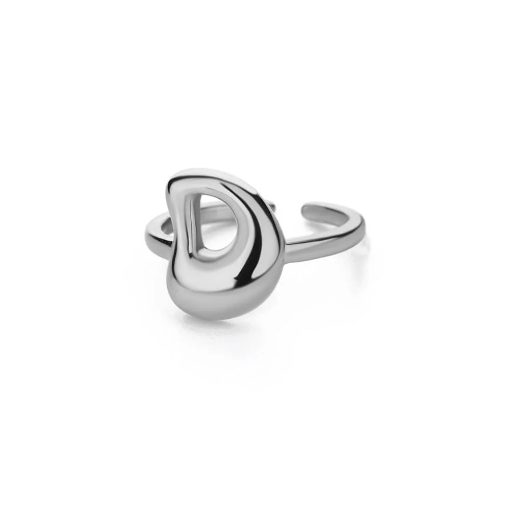 Gold Initial Statement Ring - Image 29