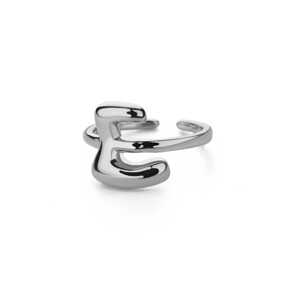 Gold Initial Statement Ring - Image 30