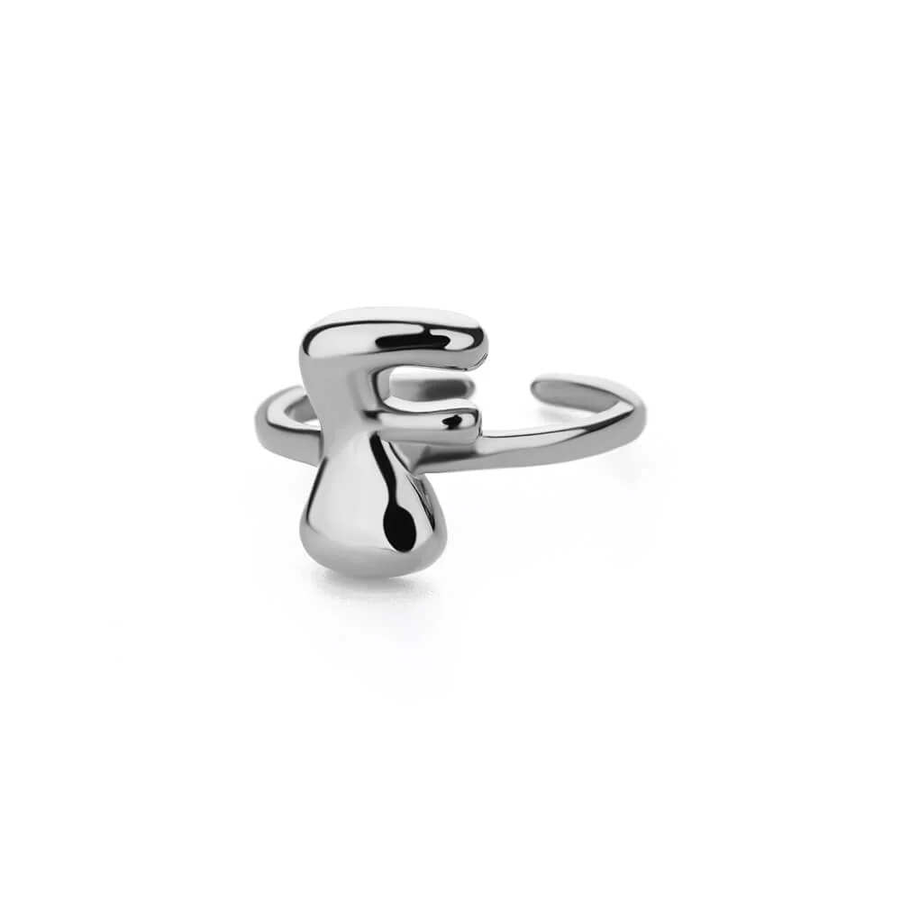 Gold Initial Statement Ring - Image 31