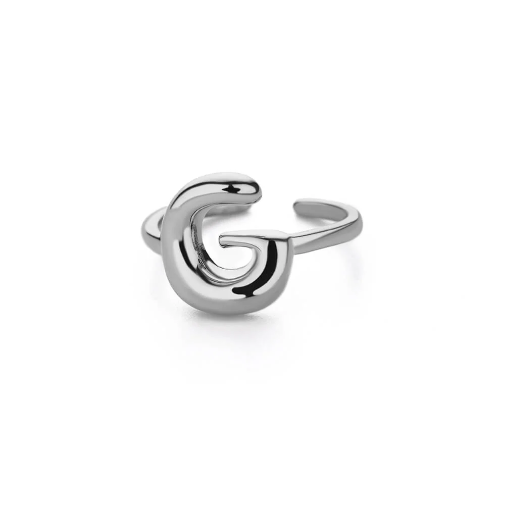 Gold Initial Statement Ring - Image 32