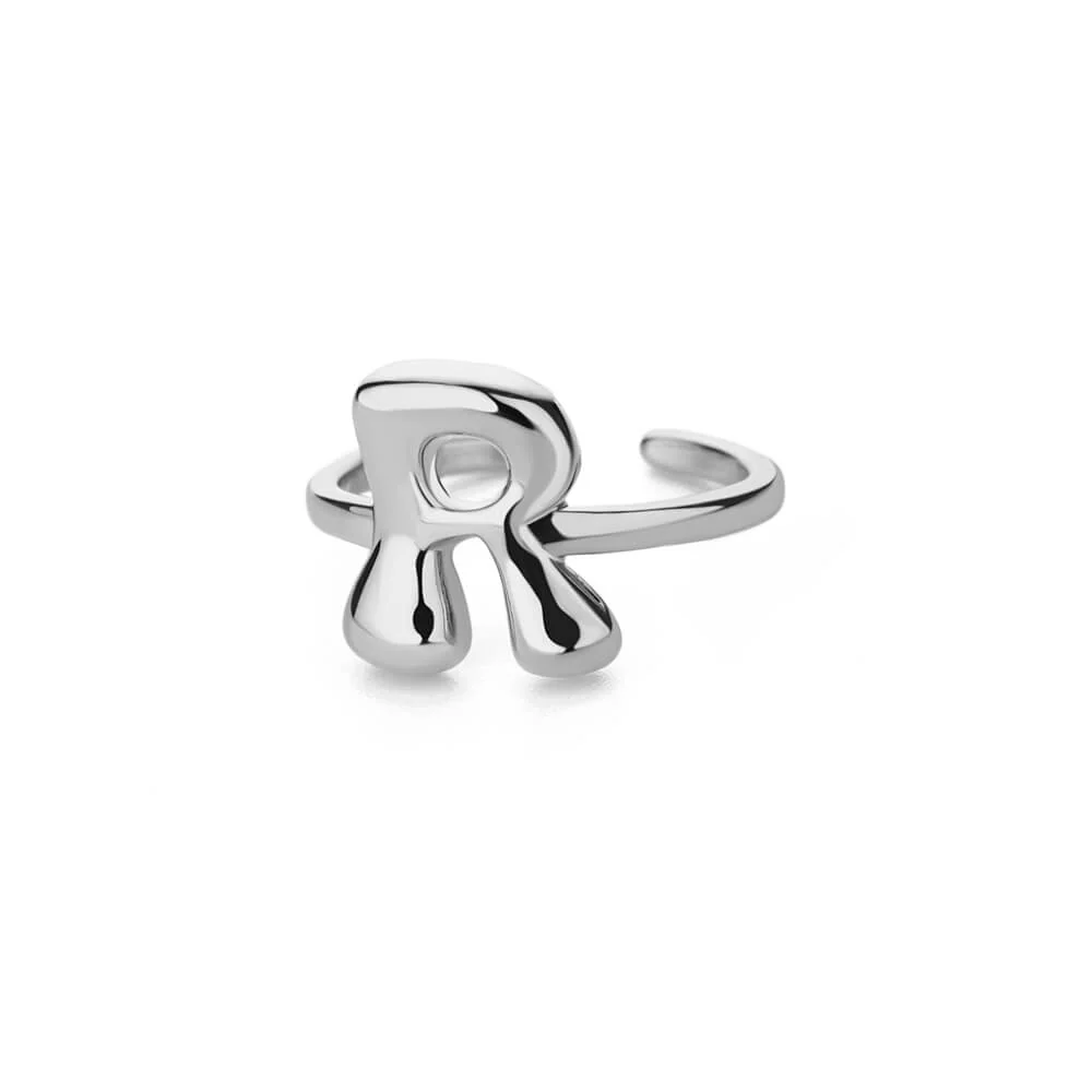 Gold Initial Statement Ring - Image 41