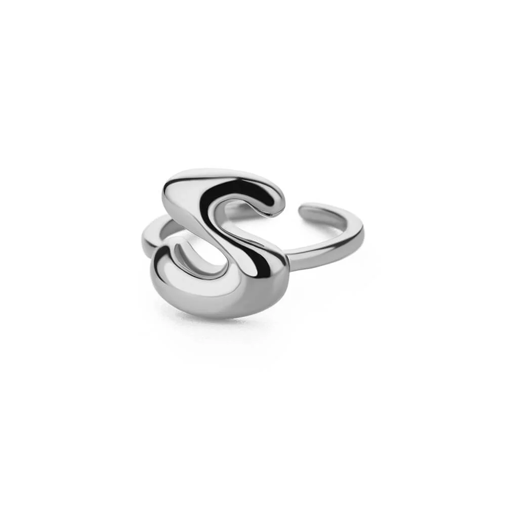 Gold Initial Statement Ring - Image 42