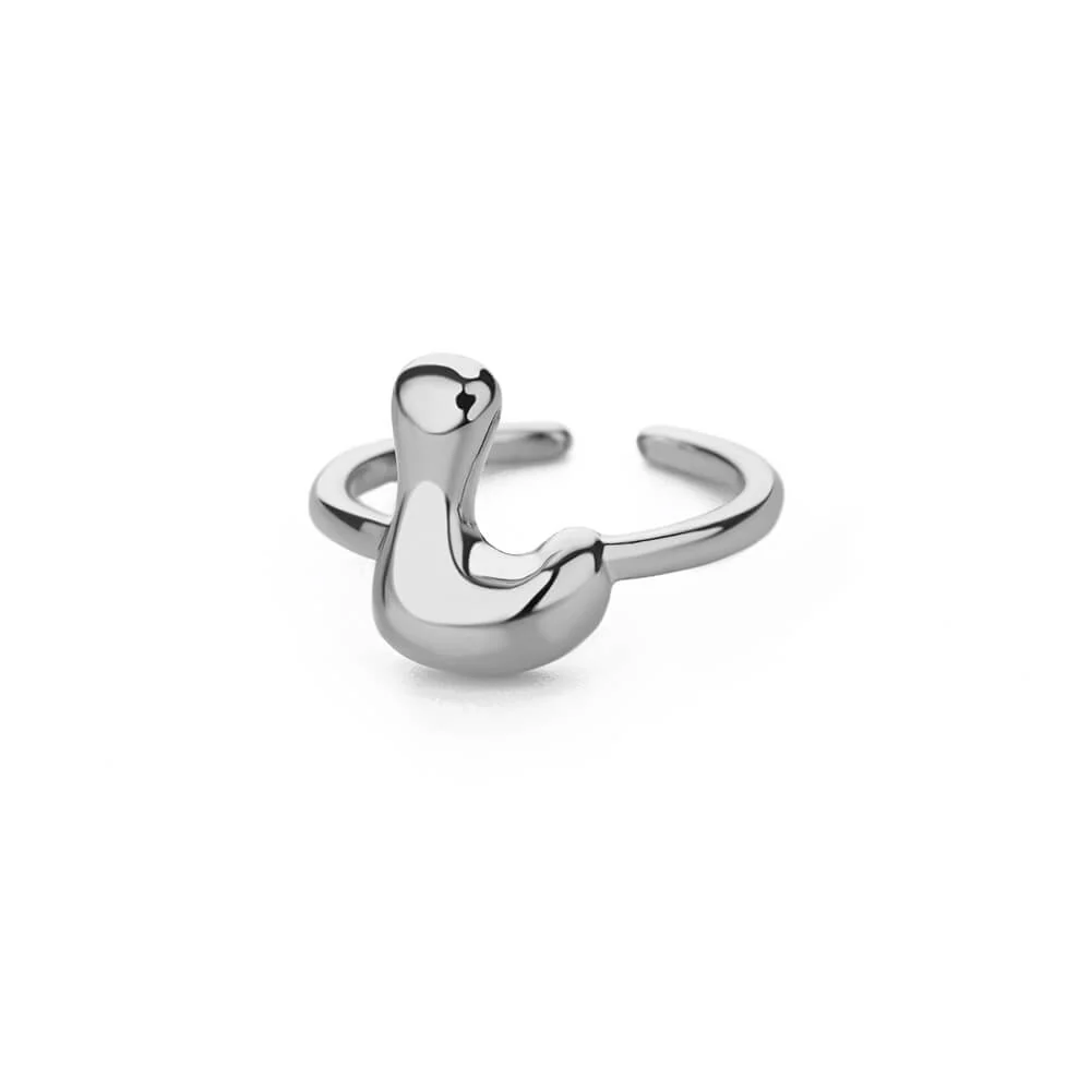 Gold Initial Statement Ring - Image 43