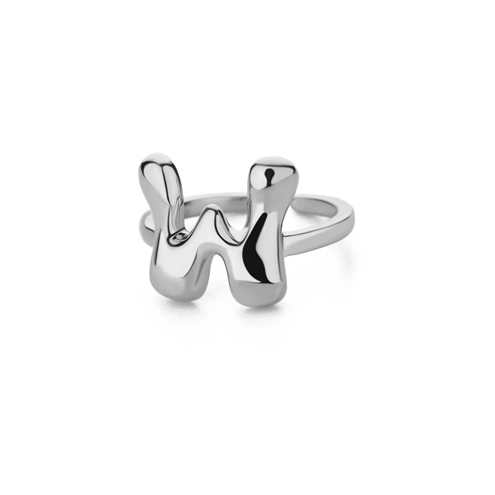 Gold Initial Statement Ring - Image 46