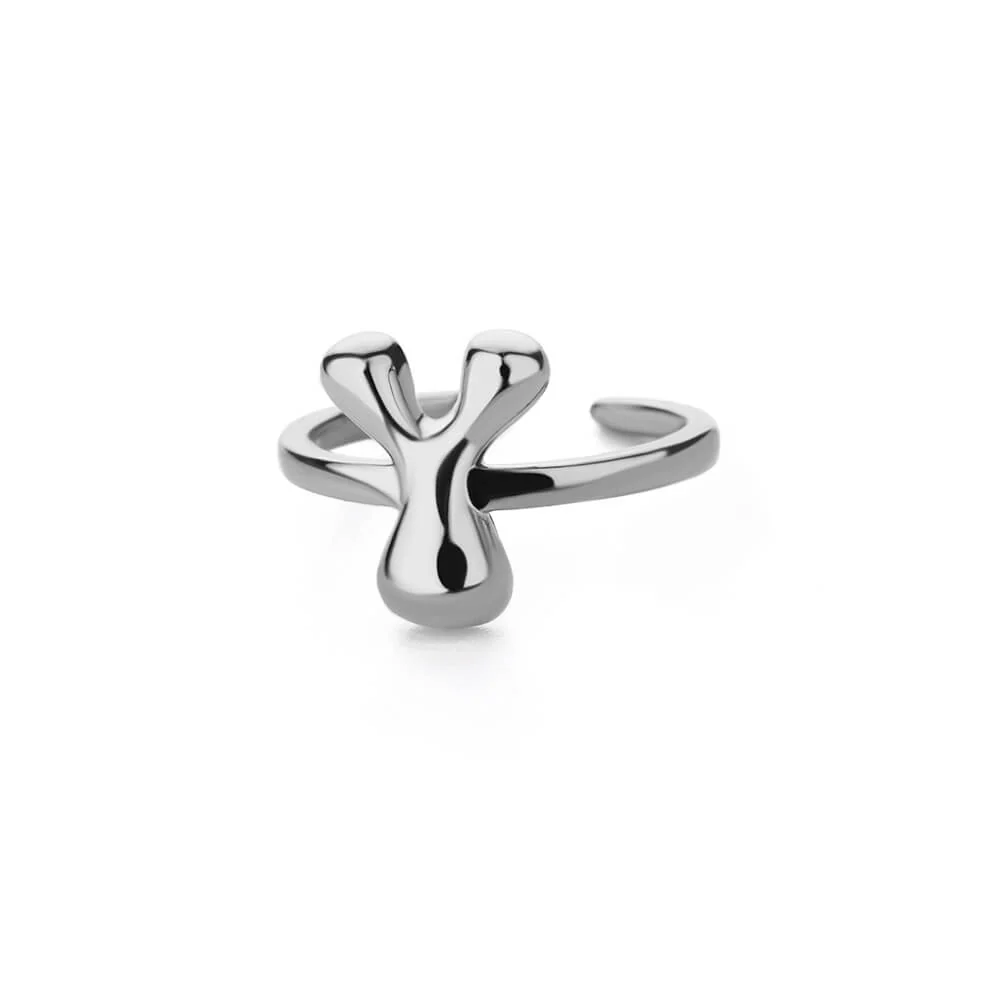 Gold Initial Statement Ring - Image 48