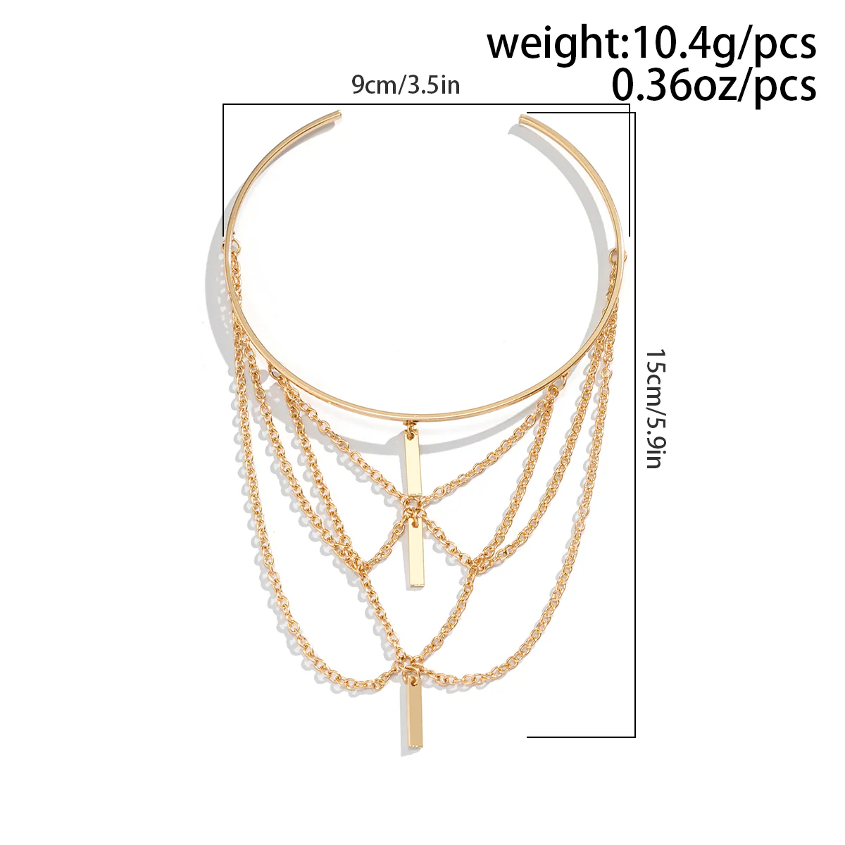 Gold Layered Chain Arm Cuff - Image 4