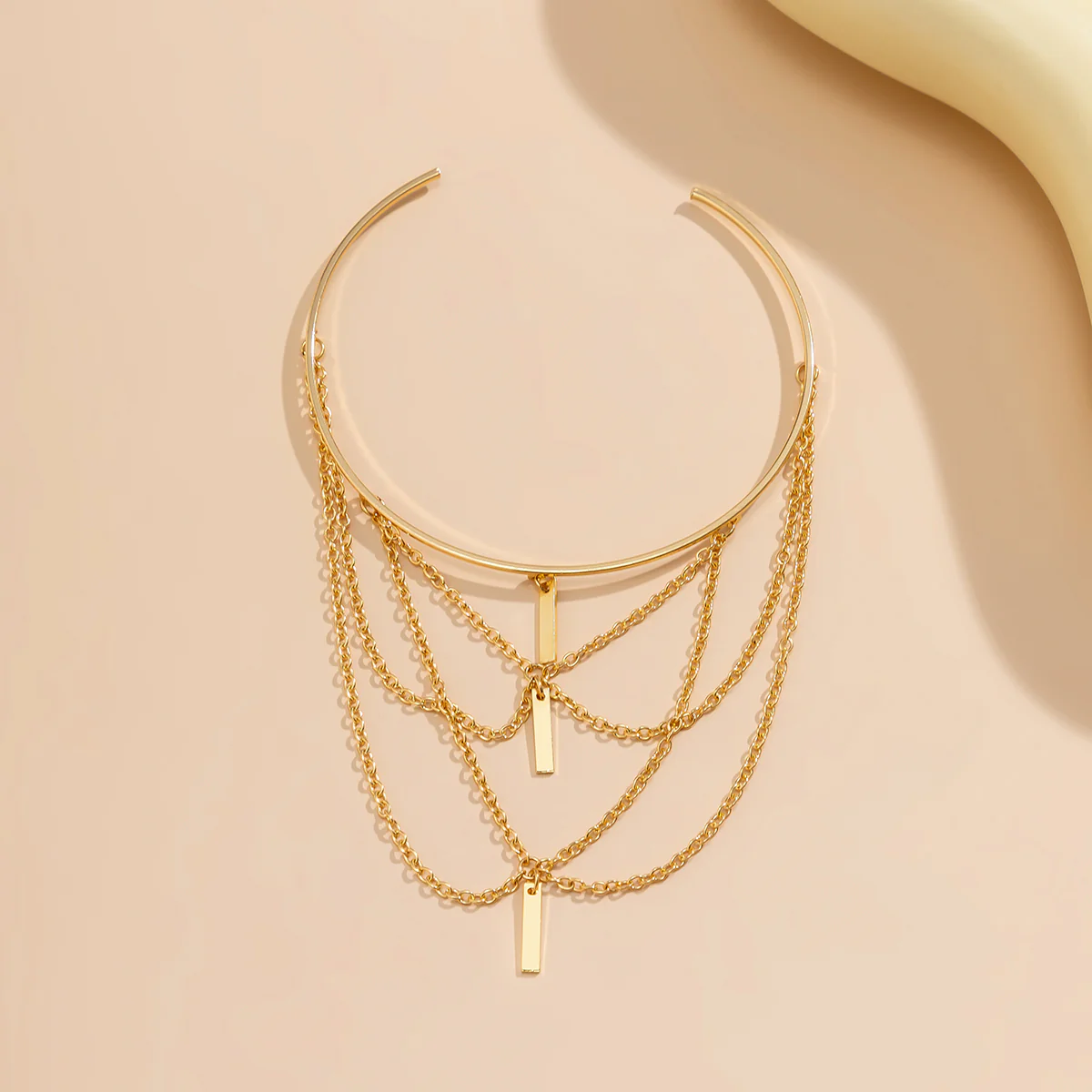Gold Layered Chain Arm Cuff - Image 5