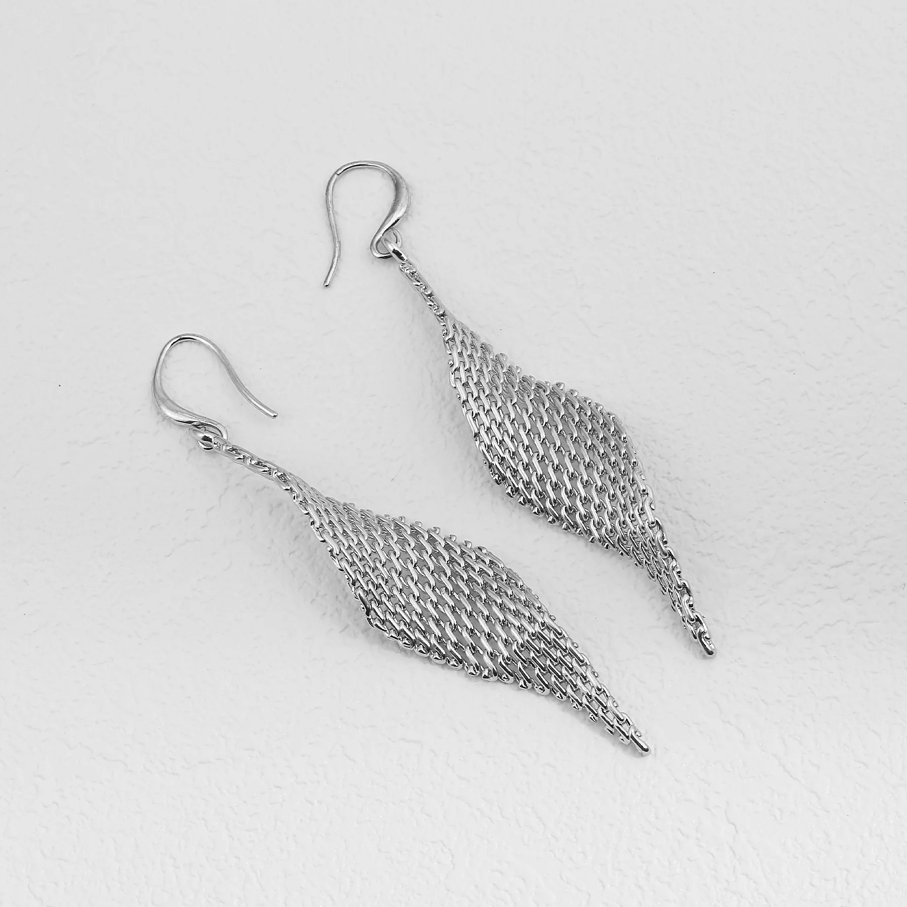 Gold Mesh Drape Hook Earrings - Image 3