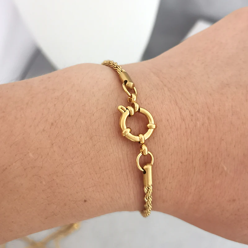 Gold Rope Chain Bracelet