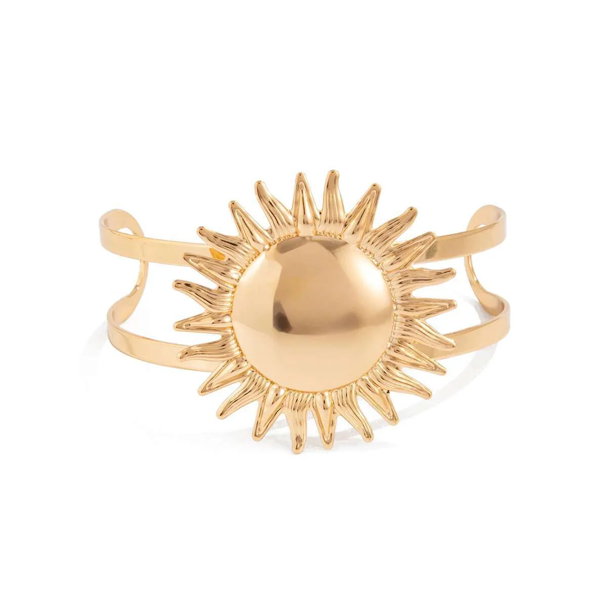 Gold Sun Cuff Bracelet - Image 4