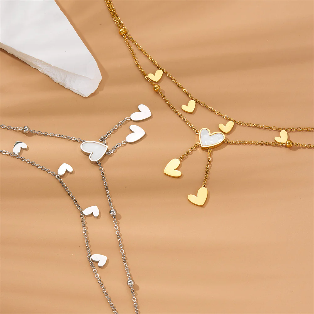 Golden Dunes Heart Charm Anklet - Image 5