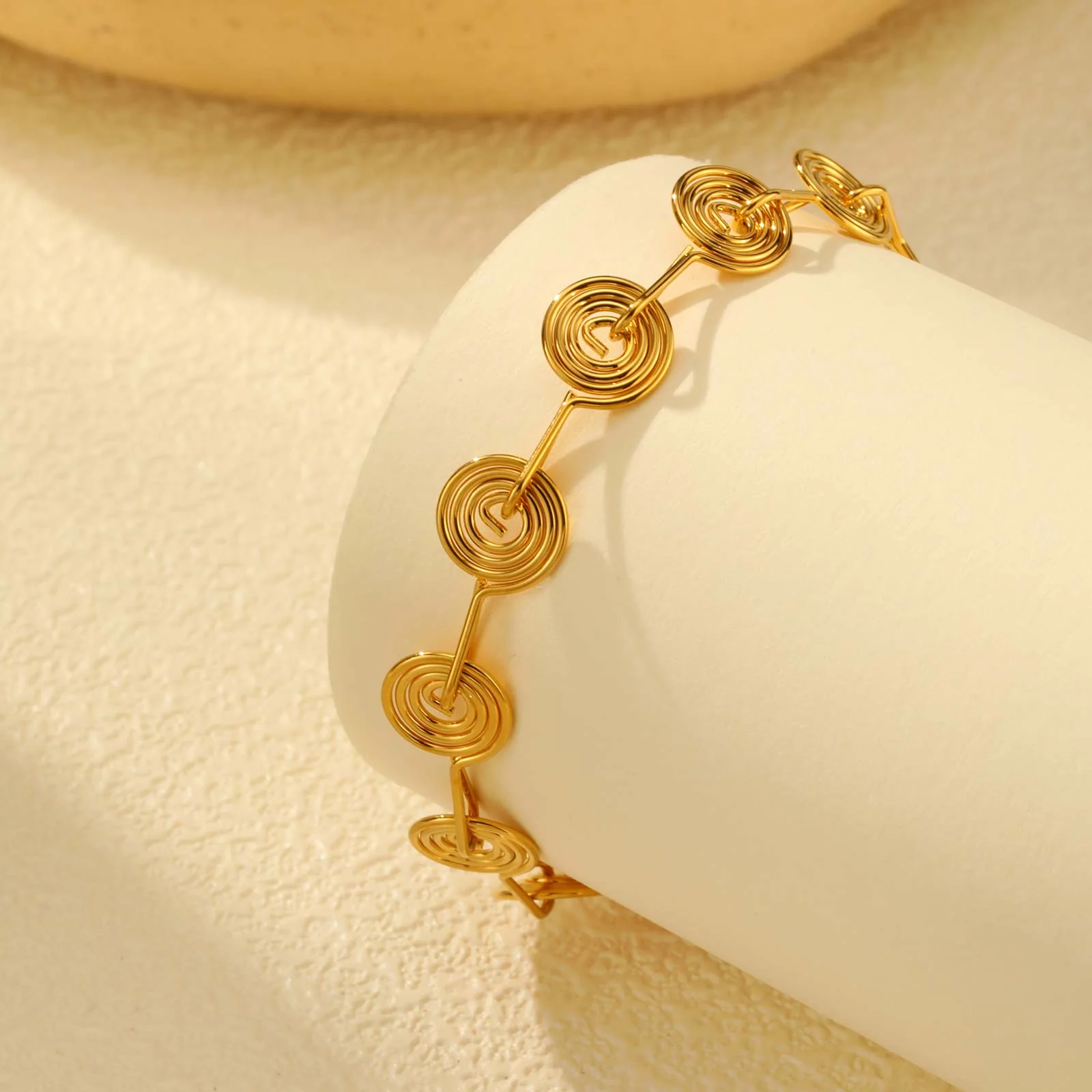 Golden Swirl Embrace Bracelet - Image 2