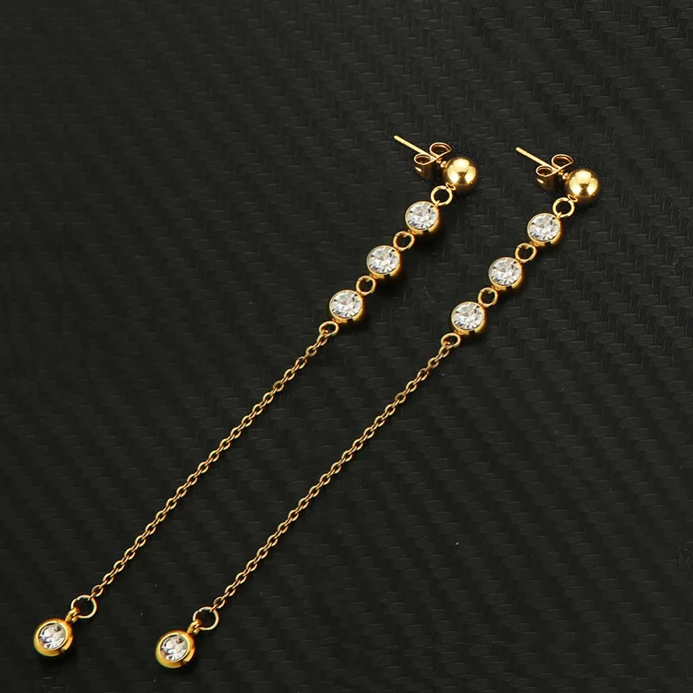 Hanging Crystal Necklace & Earring Set - Image 4