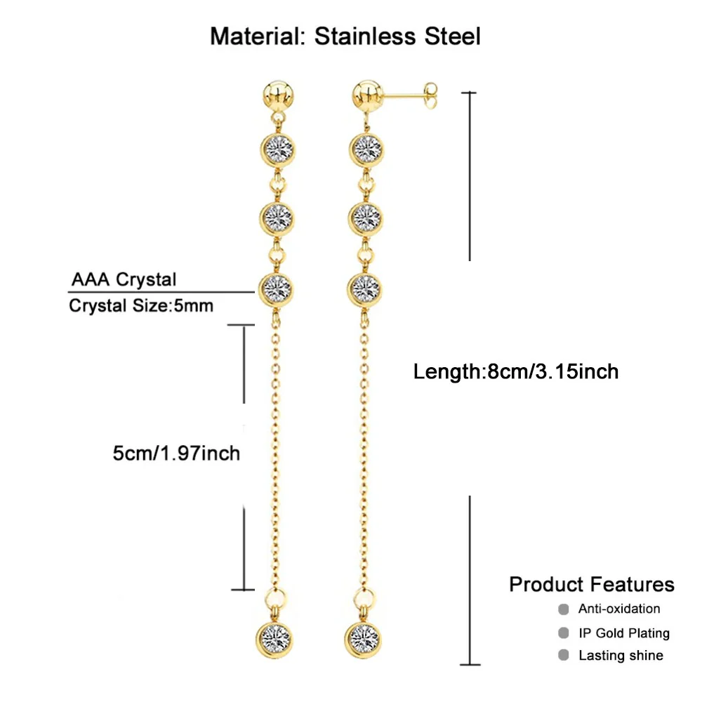 Hanging Crystal Necklace & Earring Set - Image 6