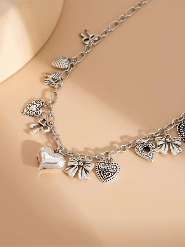 Heart Bow Charms Necklace - Image 7