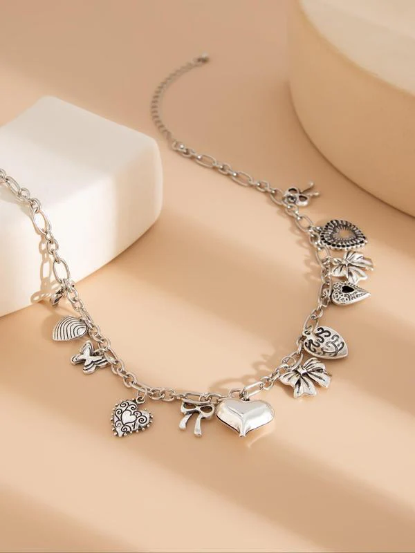 Heart Bow Charms Necklace - Image 8