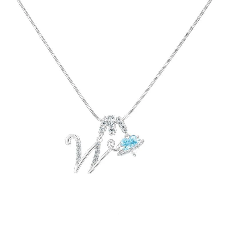 Initial Heart Charm Necklace - Image 11