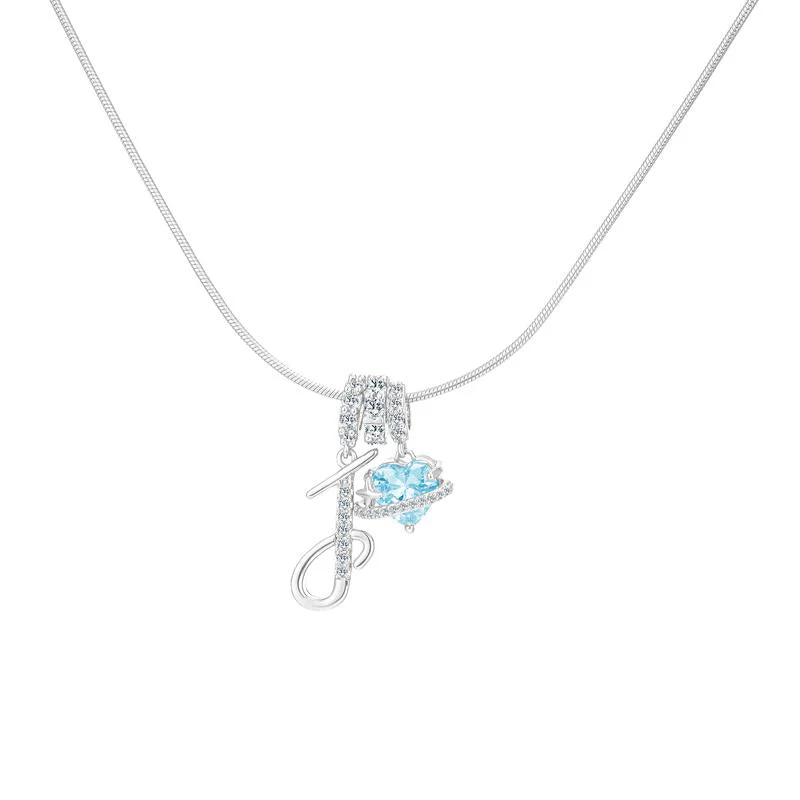 Initial Heart Charm Necklace - Image 13