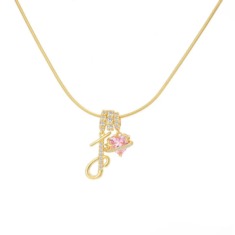 Initial Heart Charm Necklace - Image 14