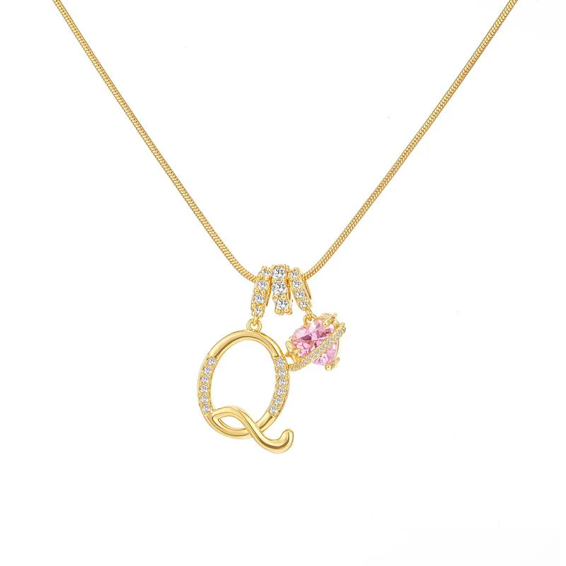 Initial Heart Charm Necklace - Image 15