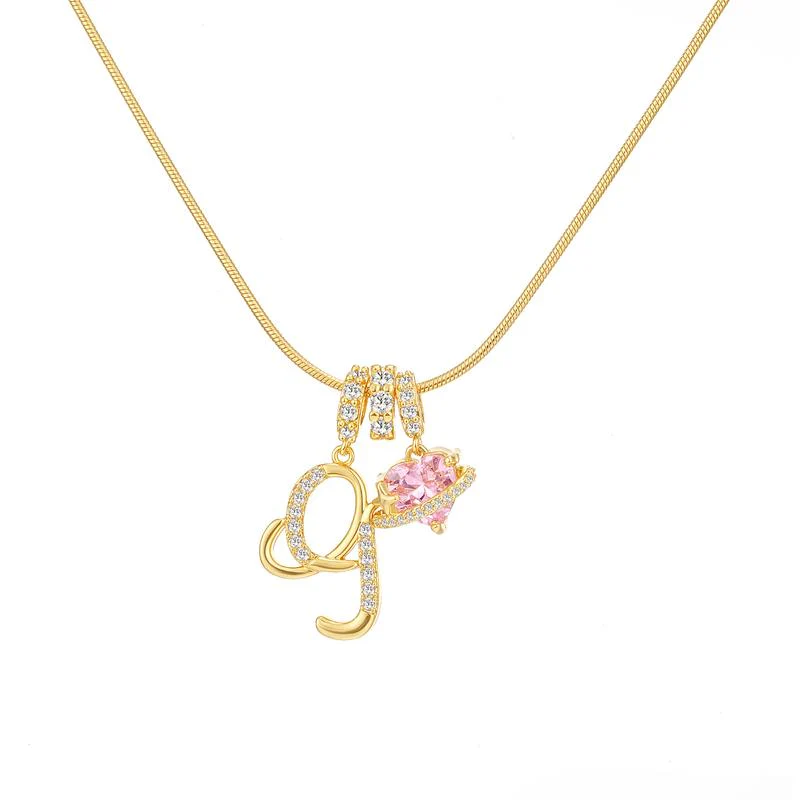 Initial Heart Charm Necklace - Image 17