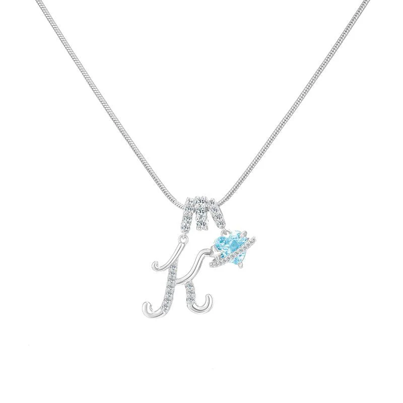 Initial Heart Charm Necklace - Image 18